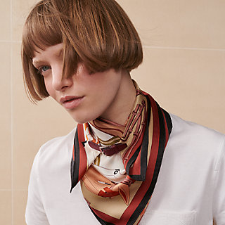 エルメス　カレ70 レザーベルト付き　Pele-Mele Sellier Pele-Mele Sellier scarf 70 - Red | Hermès Mainland China